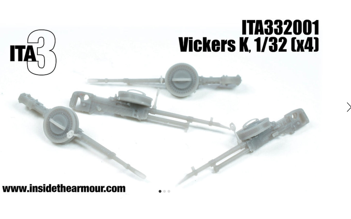 Inside the Armour ITA332001 1:32 Vickers K machine guns x 4