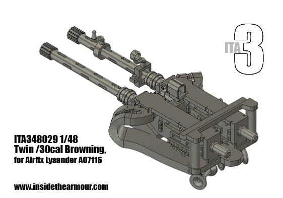 Inside the Armour ITA348029 Twin .30 Cal Brownings RAF Mount 1:48