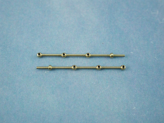 Radio Active 3 Hole Stanchion, Brass 25mm (Pk10) RMA66325