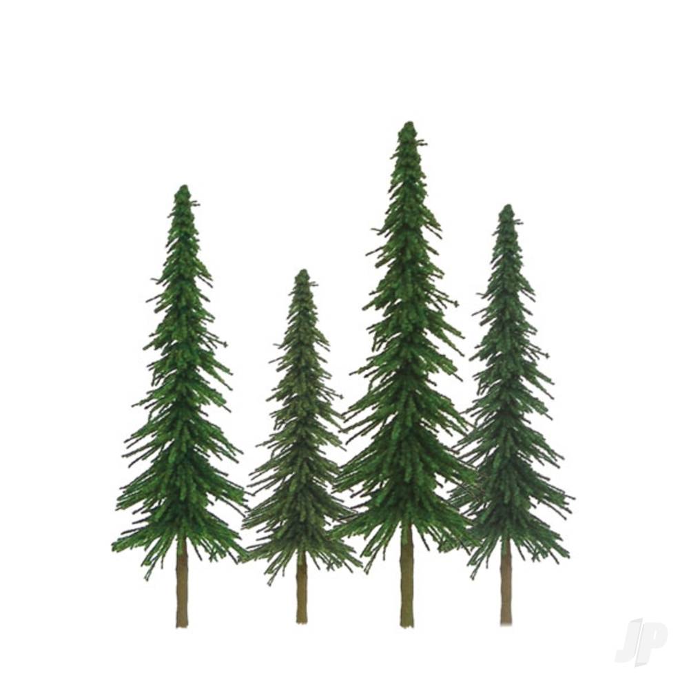 JTT Econo Spruce, 2in to 4in, N-Scale, (36 per pack) 92026