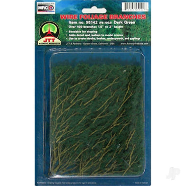 JTT Dark Green Branches, 1.5in to 3in, (60 per pack) 95520