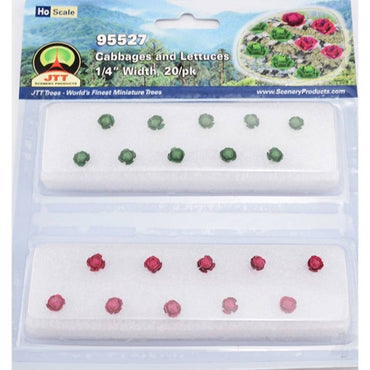 JTT Cabbage & Lettuce, 1/4in width, HO-Scale, (20 per pack) 95527