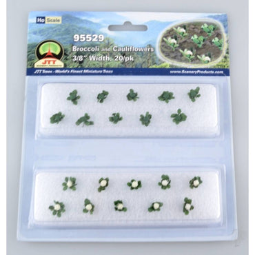 JTT Broccoli & Cauliflower, 3/8in width, HO-Scale, (20 per pack) 95529