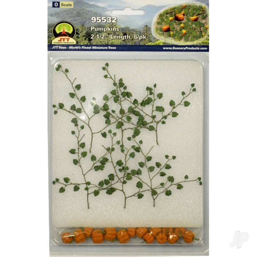 JTT Pumpkins, 2-1/2in Tall, O-Scale, (6 per pack) 95532