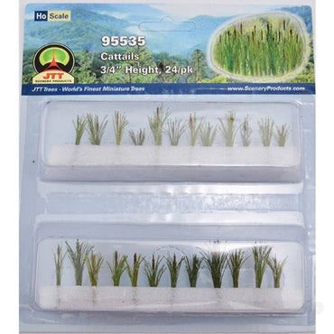 JTT Cattails, 3/4in Tall, HO-Scale, (24 per pack) 95535