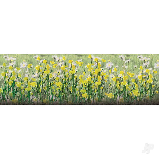 JTT Daisies, 1/2in Tall, HO-Scale, (24 per pack) 95543