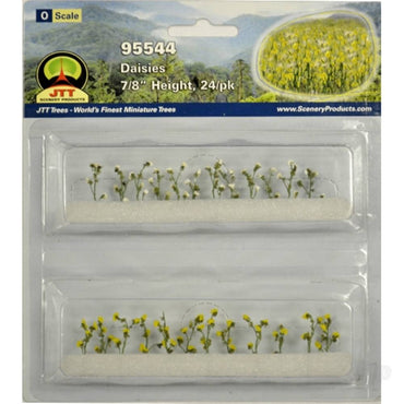 JTT Daisies, 7/8in Tall, O-Scale, (24 per pack) 95544