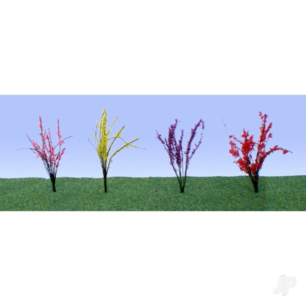 JTT Flower Bushes Assorted, 1/2in to 3/4in, HO-Scale, (40 pack) 95545