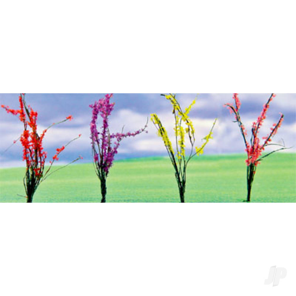 JTT Flower Bushes Assorted, 1in to 1-1/2in, O-Scale, (32 pack) 95546