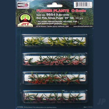 JTT Flower Plants Assorted, 3/4in, O-Scale, (30 pack) 95549
