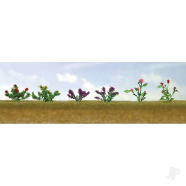JTT Assorted Flower Plants 1, HO-Scale, (12 per pack) 95557
