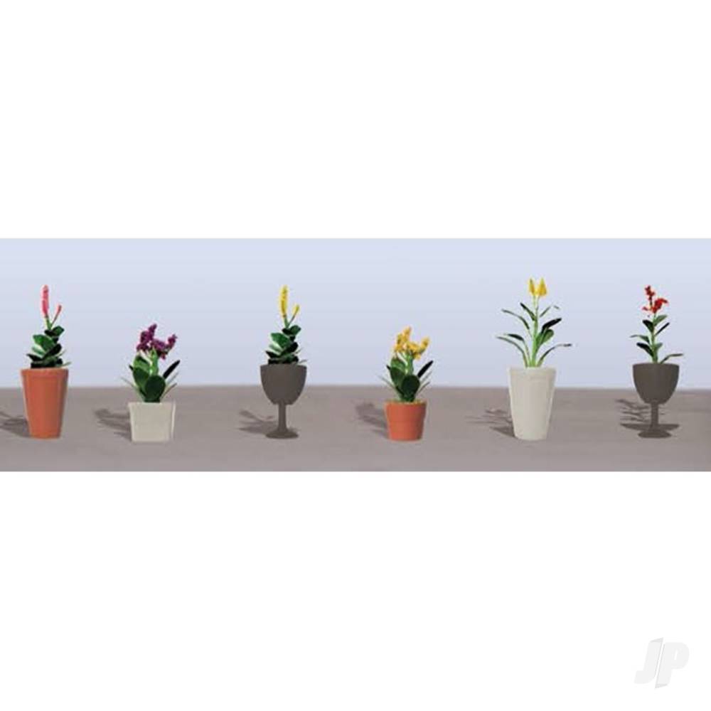 JTT Assorted Potted Flower Plants 4, O-Scale, (6 pack) 95572