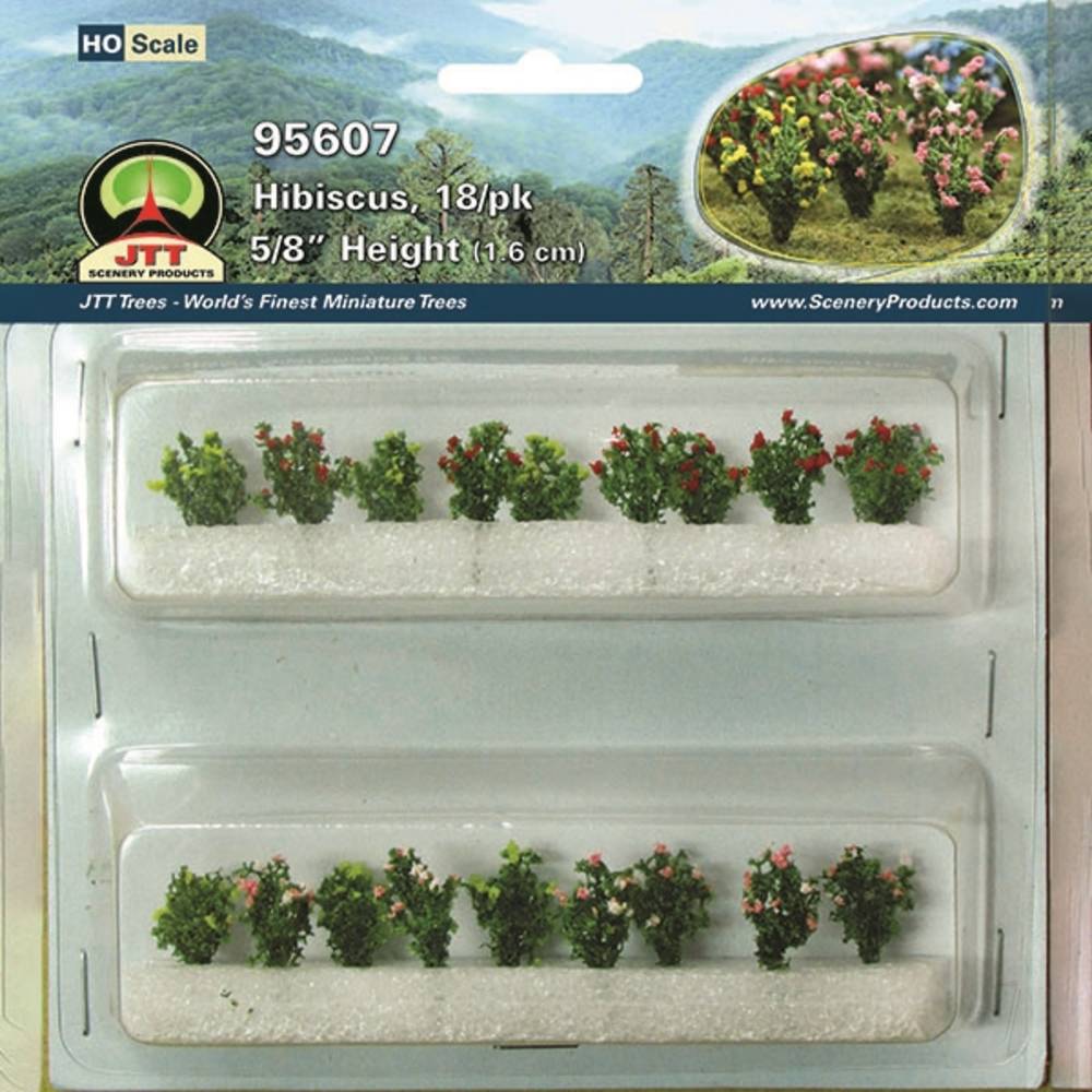 JTT Hibiscus, HO-Scale, (18 per pack) 95607