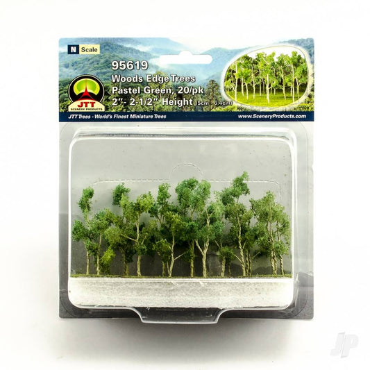 JTT Woods Edge Trees, Pastel Green, N-Scale, (20 per pack) 95619