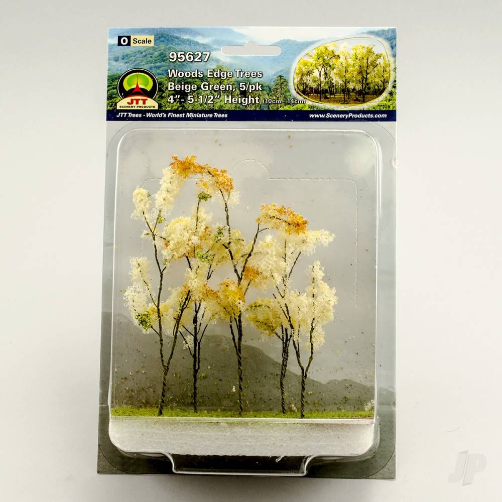 JTT Woods Edge Trees, Beige Green, O-Scale, (5 per pack) 95627