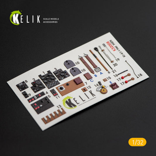 Kelik K3D32008 1:32 Kawasaki Ki-61-I interior