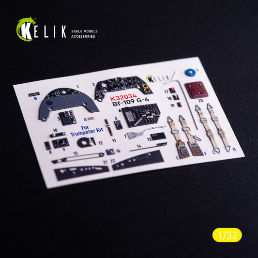 Kelik K3D32034 1:32 Messerschmitt Bf-109G-6