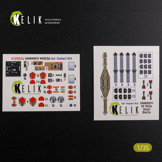 Kelik K3D35024 1:35 "HUMVEE" HMMWV M1036 TOW Desert version Interior 3D Decal