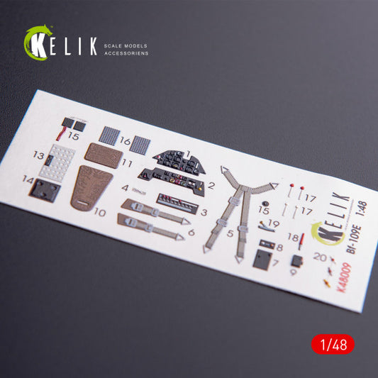 Kelik K3D48009 1:48 Messerschmitt Bf-109E interior