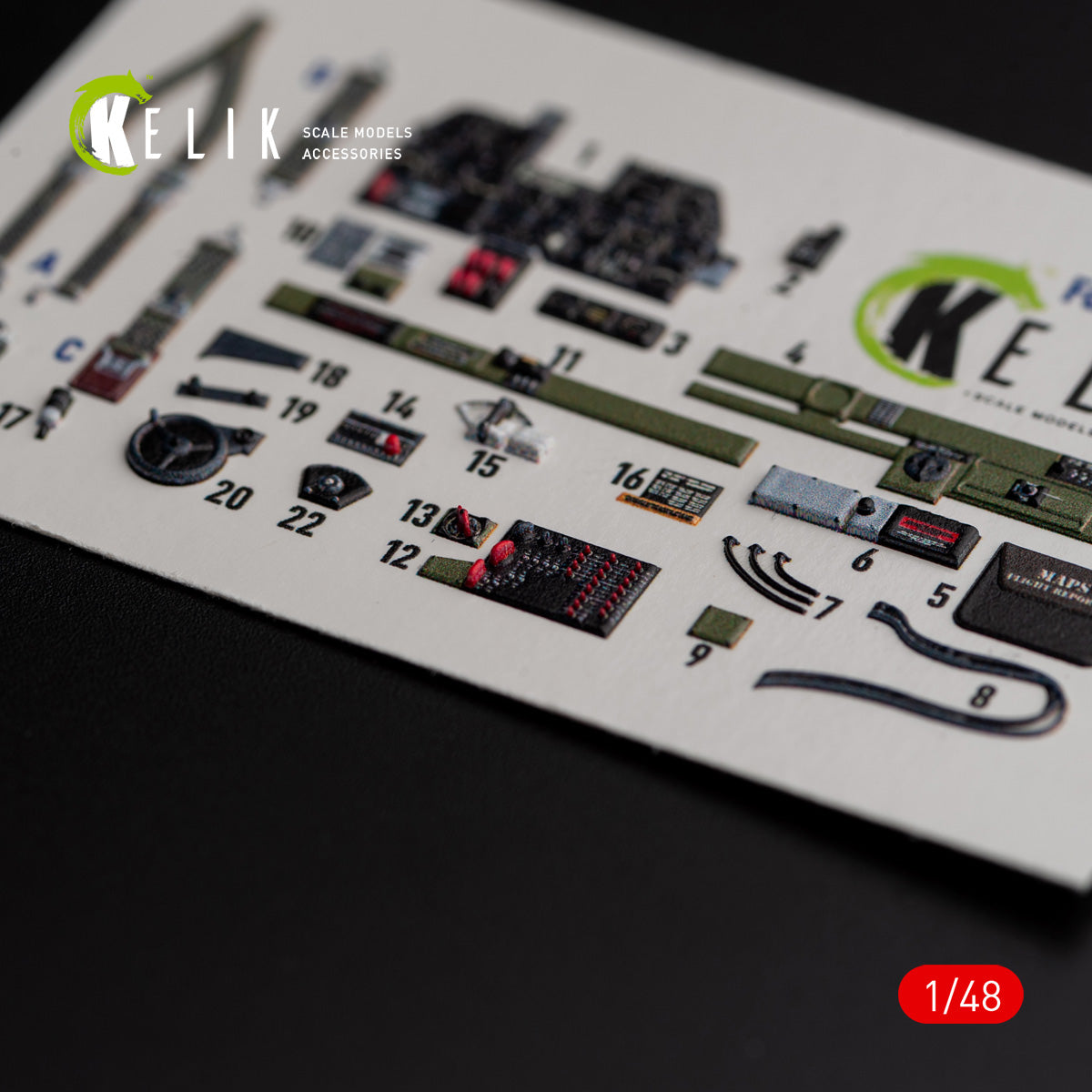 Kelik K3D48016 1:48 Republic P-47D "Thunderbolt" interior 3D-decals