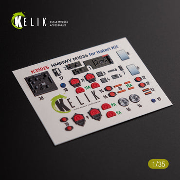 Kelik K3D35025 Humvee HMMWV M1036 TOW 3D Interior Decals 1:35