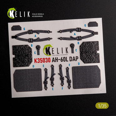 Kelik K3D35030 1:35 Sikorsky Sikorsky AH-60L DAP interior 3D-decals
