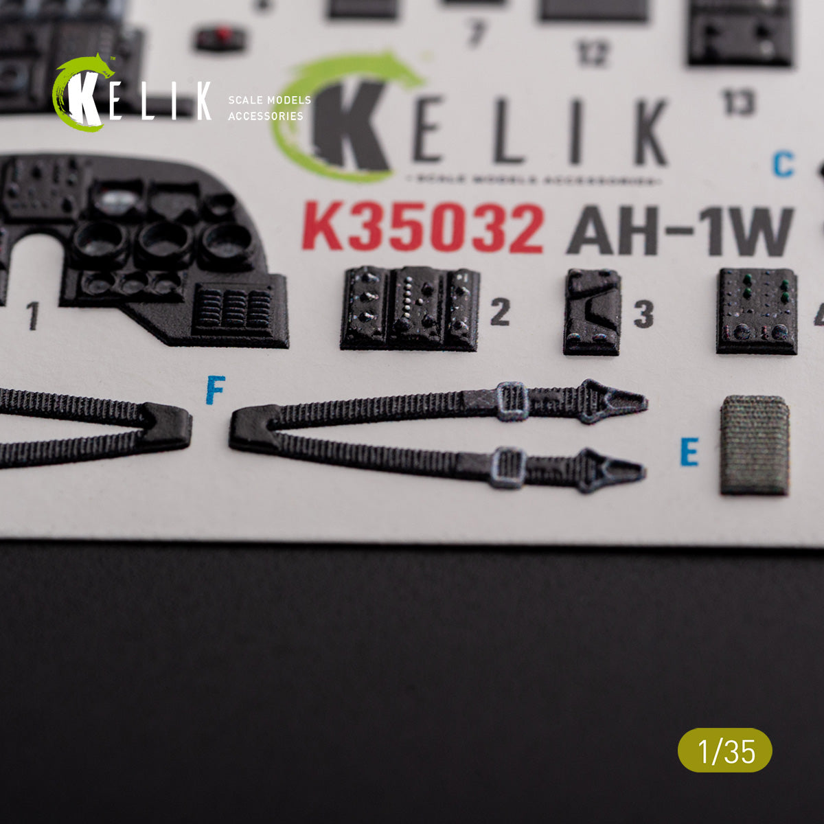 Kelik K3D35032 1:35 Bell AH-1W interior 3D-decals
