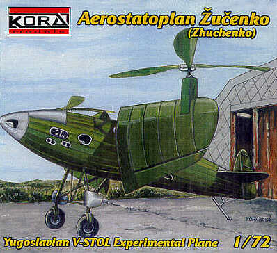 Kora KORA7244 1:72 Aerostatoplane Zhuchenko experimental Yugoslavian V-STOL