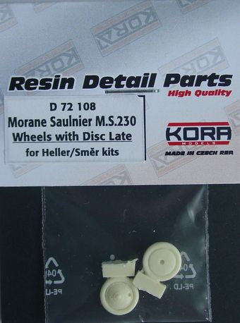 Kora KORAD72108 1:72 Morane-Saulnier MS.230 wheels with discs