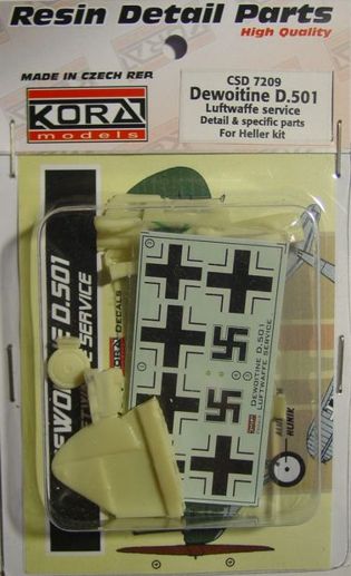 Kora KORCS7209 1:72 Dewoitine D.501 Detail set & decal