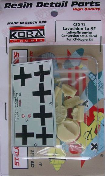 Kora KORCS7232 1:72 Lavochkin La-5F Luftwaffe conversion set and decal