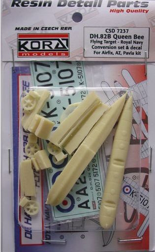 Kora KORCS7237 1:72 de Havilland DH.82B Tiger Moth Queen Bee flying target