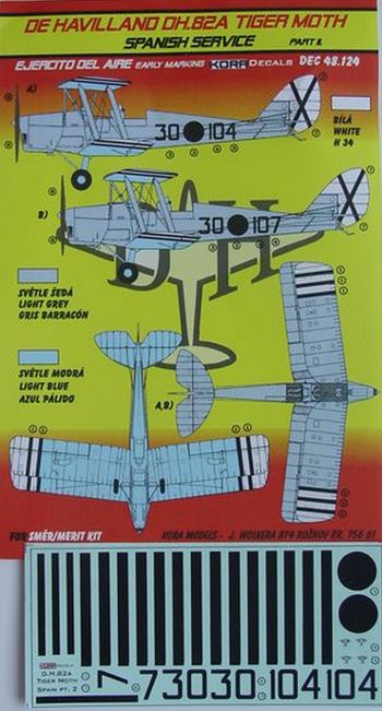 Kora KORD48124 1:48 de Havilland DH.82A Tiger Moth