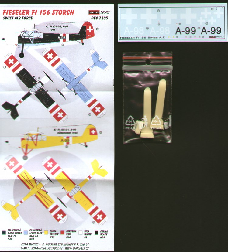 Kora KORD7205 1:72 Fieseler Fi-156C-3 'Storch' in Swiss Air Force service