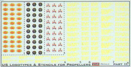 Kora KORD72121 US WWII Propeller Manufacturer Logos Part II 1:72