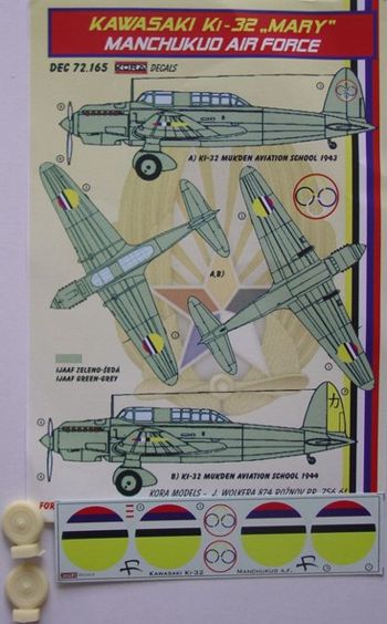 Kora KORD72165 1:72 Kawasaki Ki-32 Mary