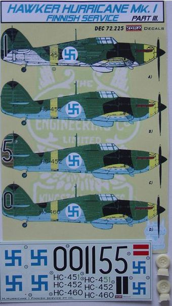 Kora KORD72225 1:72 Hawker Hurricane Mk.I Finnish Pt.III