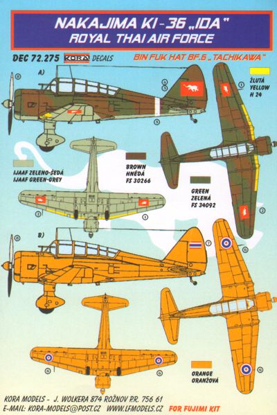 Kora KORD72275 1:72 Nakajima Ki-36 IDA