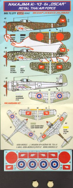 Kora KORD72277 1:72 Nakajima Ki-43-IIA OSCAR