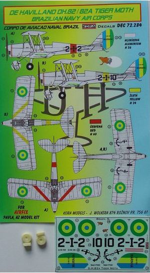 Kora KORD72284 1:72 de Havilland DH.82/DH.82A Tiger Moth Brazilian Navy Air Corp