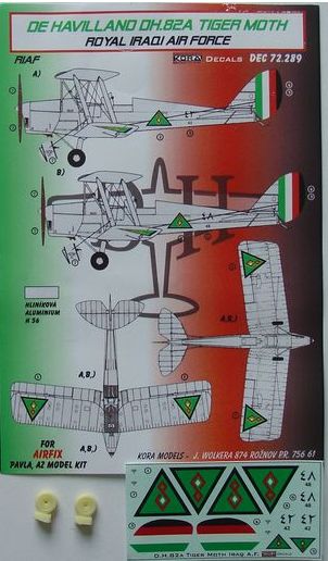 Kora KORD72289 1:72 de Havilland DH.82A Tiger Moth Royal Iraqi Air Force