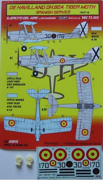 Kora KORD72302 1:72 de Havilland DH.82A Tiger Moth Spanish Service