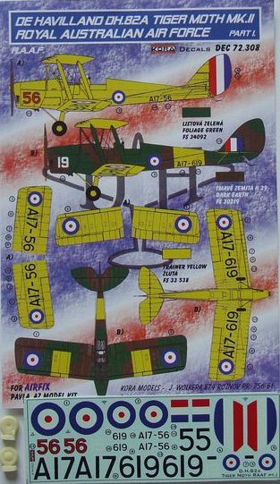 Kora KORD72308 1:72 de Havilland DH.82A Tiger Moth Mk.II RAAF Part 1