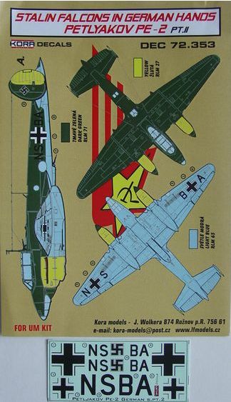 Kora KORD72353 1:72 Petlyakov Pe-2 in German Hands