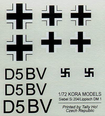 Kora KORD7276 1:72 Siebel Si-204A Luftwaffe part 1