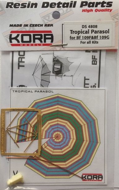 Kora KORDS48008 1:48 Tropical Parasol for all Messerschmitt Bf-109F/Bf-109G kits