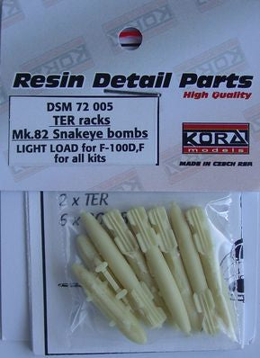 Kora KORDSM7205 1:72 TER racks and Mk-82 Snakeye bombs