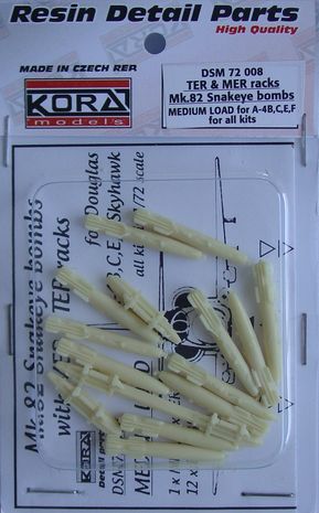 Kora KORDSM7208 1:72 TER & MER racks and Mk-82 Snakeye