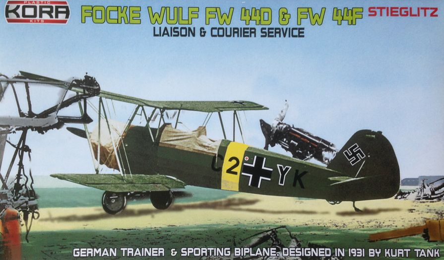 Kora KPK72049 1:72 Focke-Wulf Fw-44D/Focke-Wulf Fw-44F Liaison&Courrier Service