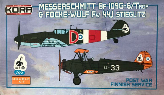 Kora KPK72100 Bf-109G-6 Trop & Fw-44J Finnish Post-War 1:72